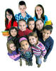 Mixed group of students
